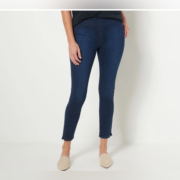 NEW: Susan Graver Petite Cool Touch Denim Pull-On Ankle Jean! Size 20WP. - Picture 1 of 16